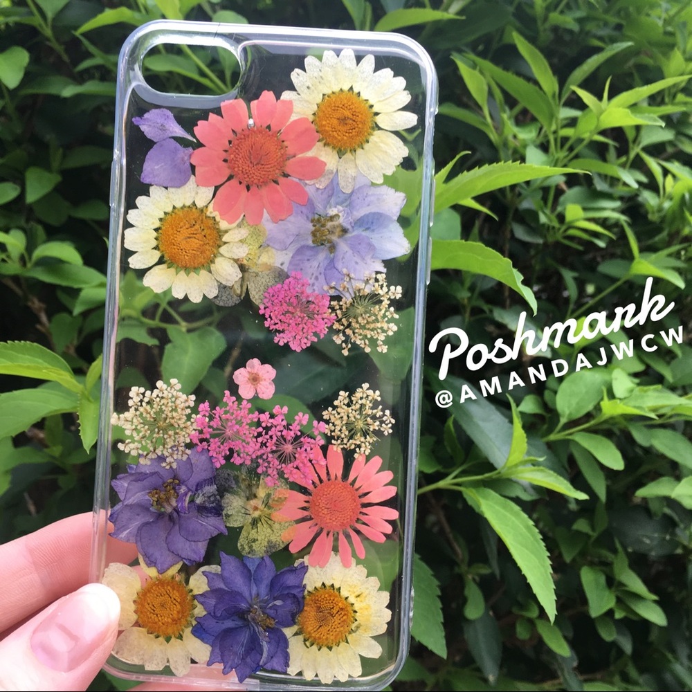 SOLD OUT- Restocking! Hand Pressed Floral Case - Picture 2 of 6